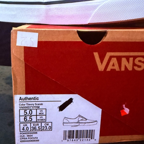 Vans Authentic in Scarab Green Canvas Sneakers - Picture 2 of 5